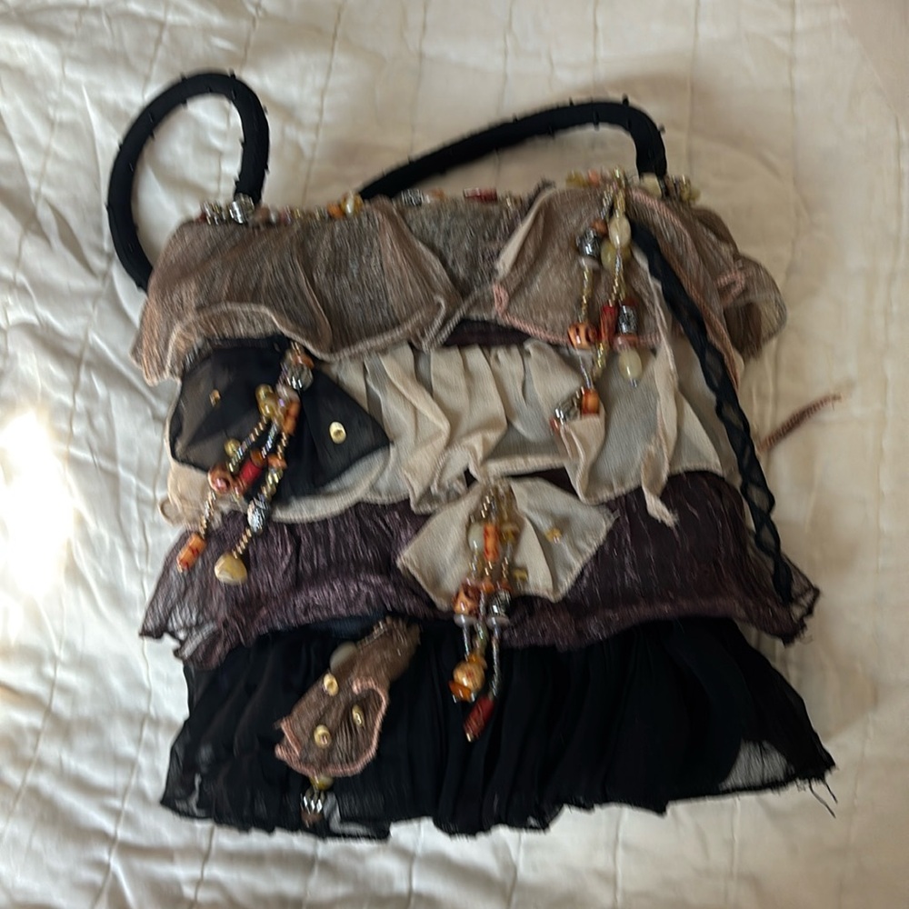 Artisan handbag with beading. Mary Frances. Excellent condition.
